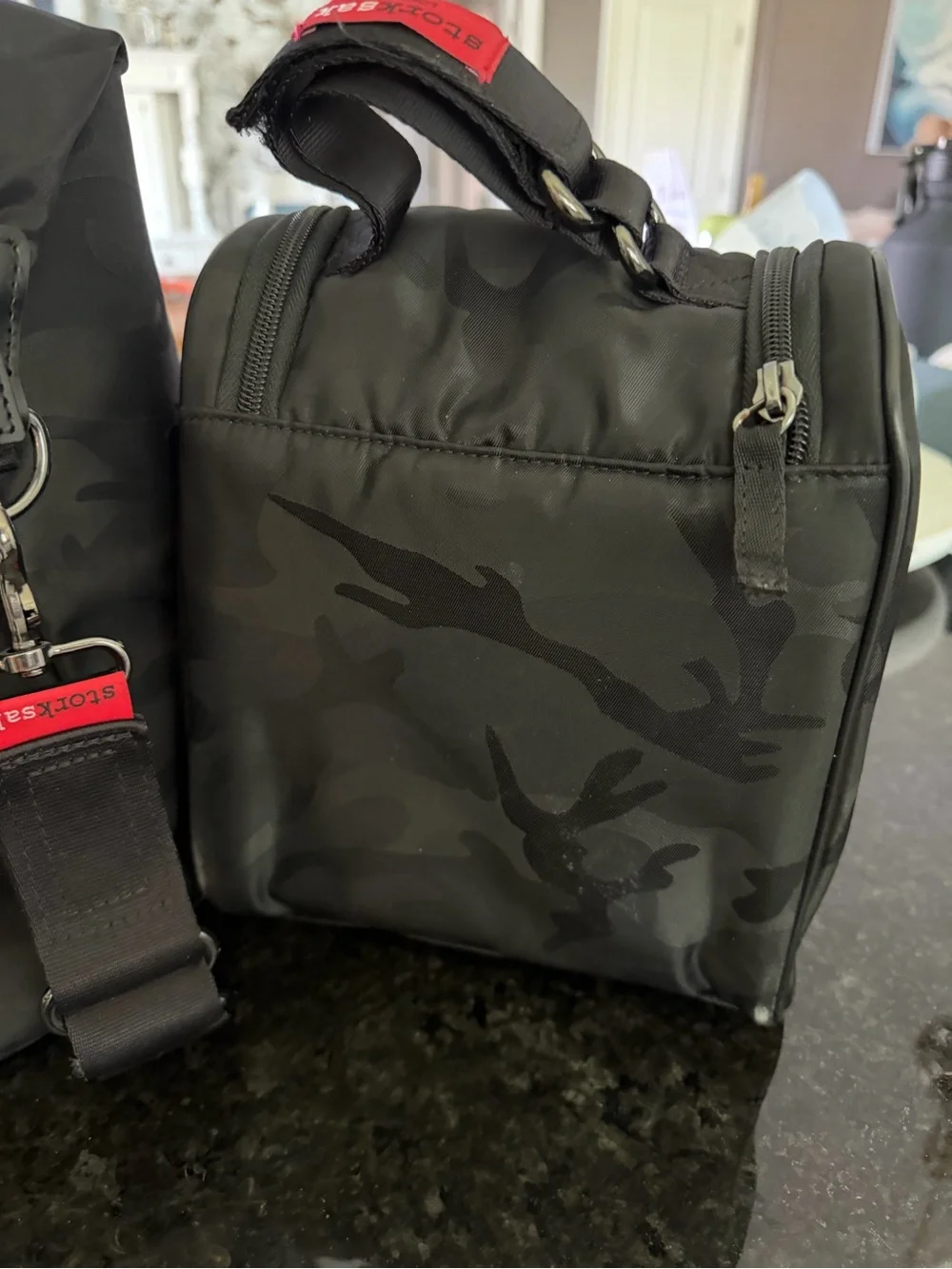 Storksak Black Camo Duffel Bag